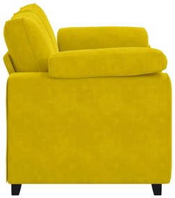 Sofá-luvas 120 cm veludo amarelo