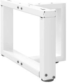 Pés para mesa de centro em forma de T, 2 peças, branco, 50x25x(30-31)