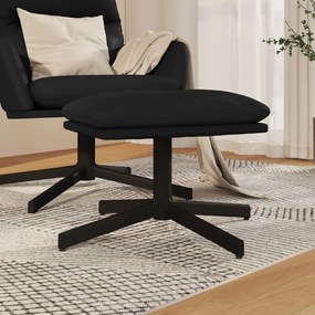 vidaXL Apoio de pés 45x29,5x36 cm couro artificial preto brilhante