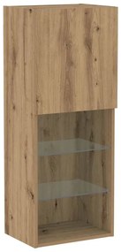 Estante para TV vidaXL com Luzes LED Carvalho Artesanal 40,5x30x102 cm