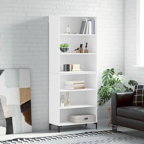 vidaXL Armário alto 69,5x32,5x180 cm derivados de madeira branco