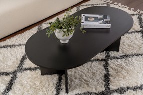 Mesa de Centro "Sable" – Preto , 105x65x40 cm, Design Acolhedor