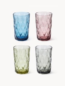 Highball Glasses Colorado with Textured Pattern, Set of 4