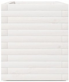Vaso/floreira de jardim 90x90x49,5 cm pinho maciço branco