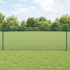 Cerca de Fio Soldado com 22 Postes em U Verde 0,8x50 m Aço