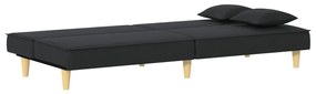 Sofá-cama tecido preto