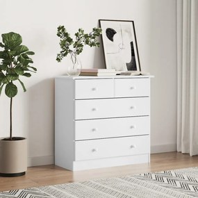 vidaXL Cómoda ALTA 77x35x73 cm madeira de pinho maciça branco