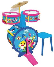 Bateria Musical Reig Baby Shark Banqueta Infantil