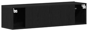 Móvel de TV 120x30x30,5cm derivados de madeira carvalho preto