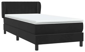 Cama box spring com colchão 90x210 cm veludo preto