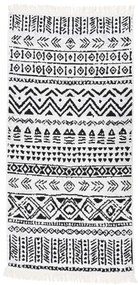vidaXL Tapete 100x200 cm algodão preto e branco