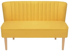 Sofá de tecido 117x55,5x77 cm amarelo