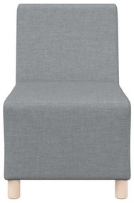 Cadeira de Sofá Cinza Claro 55 cm em Tecido 3 pcs