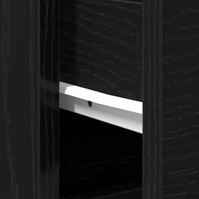 Gabinete de Pia vidaXL Preto Carvalho 80x33x60 cm Madeira de Engenhari