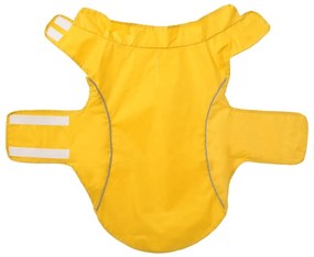 Capa de chuva para cães com tiras reflectoras amarelo L