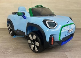 Carro elétrico para crianças MINI ACEMAN 12V 2.4G, Rodas de borracha, assento em pele sintética Azul