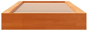 Cama sem colchão 90x190 cm madeira de pinho maciça castanho-mel