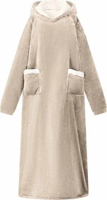vidaXL Sweatshirt manta Bege M Fleece e Flanela