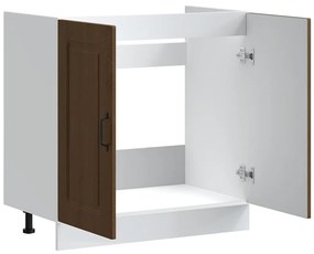 Armário baixo lavatório Kalmar carvalho castanho 80x46x81,5 cm
