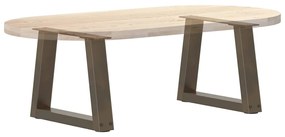 Pés para mesa de centro em formato de V, 2 peças, aço natural, 30x(30-