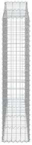 Cestos gabião arqueados 6pcs 200x30x140/160cm ferro galvanizado