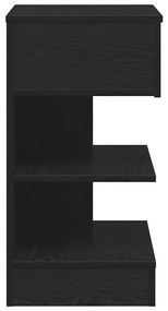 Cômoda de Canto vidaXL 2 pcs Preto Carvalho 40x35x65 cm Madeira Engenh
