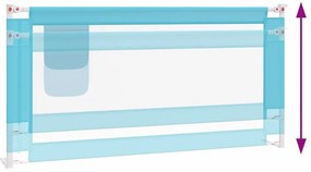 Barra de segurança p/ cama infantil tecido 180x25 cm azul