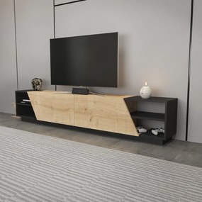 Móvel para TV Rhodes – Antracite e Carvalho – 240x37,1x47,4 cm
