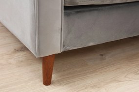 **** Sofá de 3 Lugares Rome – Cinzento Claro – 215x90x70 cm

**