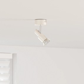 vidaXL Spotlight de Teto 1 Via Ajustável Níquel Escovado GU10
