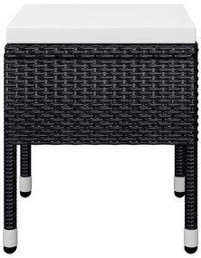 7 pcs conjunto de jantar para jardim preto