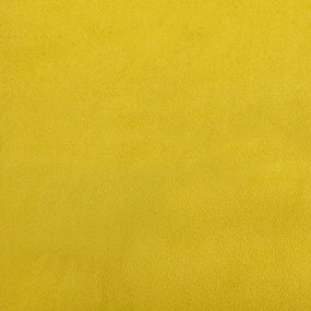 Poltrona com apoio de braços 53 cm veludo amarelo