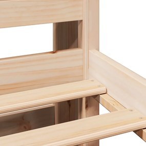 Cama com estante sem colchão 135x190 cm pinho maciço