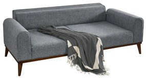 Sofá-Cama de 3 Lugares Cofi – Cinzento Claro – 222x90x80 cm