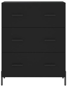 Armário alto 69,5x34x180 cm derivados de madeira preto