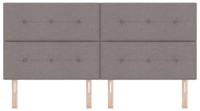Cabeceira Estofada com Botões Taupe 200 cm