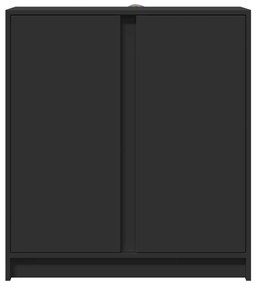 Aparador c/ luzes LED 77x34x85 cm derivados de madeira preto
