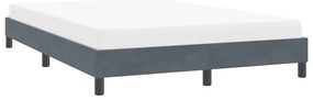 Estrutura de cama sem colchão 160x210 cm veludo cinzento-escuro