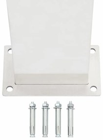 Duche de jardim com torneira 110 cm aço inoxidável