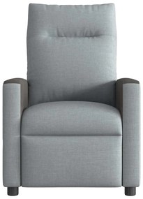 Poltrona de massagens reclinável elétrica tecido cinzento-claro