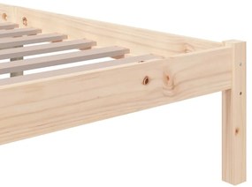 Estrutura de cama casal 135x190 cm madeira maciça