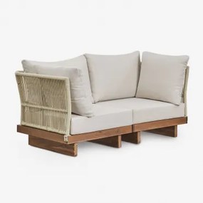 Sofá Modular De Jardim De 2 Peças Com 2 Cadeirões De Canto Em Madeira De Acácia Dailin Castanho Acácia - Sklum
