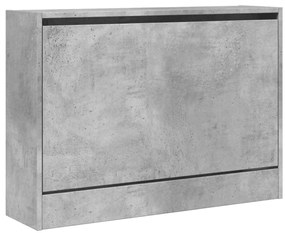 Sapateira 80x21x57 cm madeira processada cinzento cimento