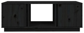 Mesa de centro 110x50x40 cm madeira de pinho maciça preto