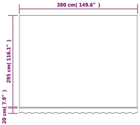 Tecido de substituição para toldo 4x3 m riscas multicor