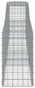 Cestos gabião arqueados 4 pcs 400x50x80/100cm ferro galvanizado
