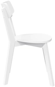 Cadeiras de jantar 2 pcs madeira de seringueira maciça branco