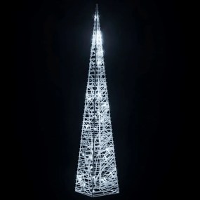 Cone de Iluminação Decorativo c/ LEDs - Acrílico - 60cm - Branco Frio