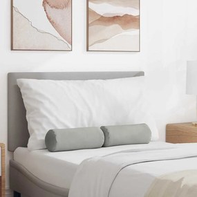vidaXL Almofadas de Apoio 2 pcs Cinzento-claro Ø 15 x 40 cm