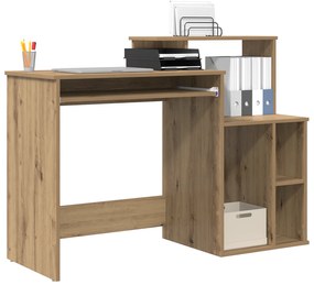 mesa com Armazenamento Carvalho Artesanal 120.5x44x88.5 cm Madeira Der